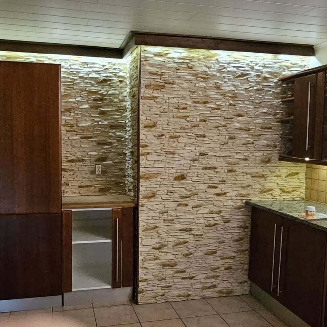 Before and after image of a complete kitchen transformation